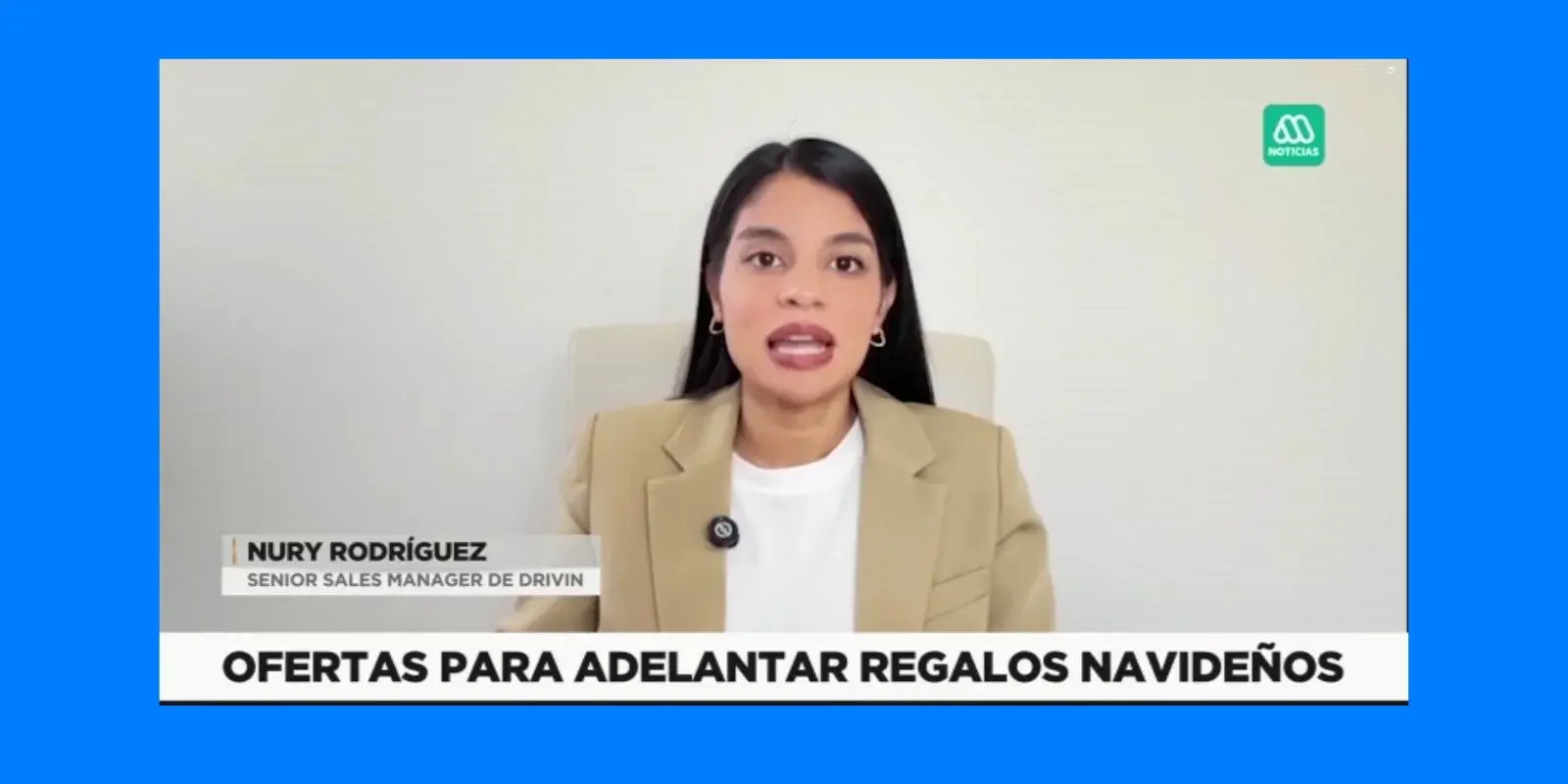 “Nury Rodríguez, Senior Sales Manager de Driv.in, durante su entrevista en Meganoticias sobre el rol de la logística en el Black Friday.