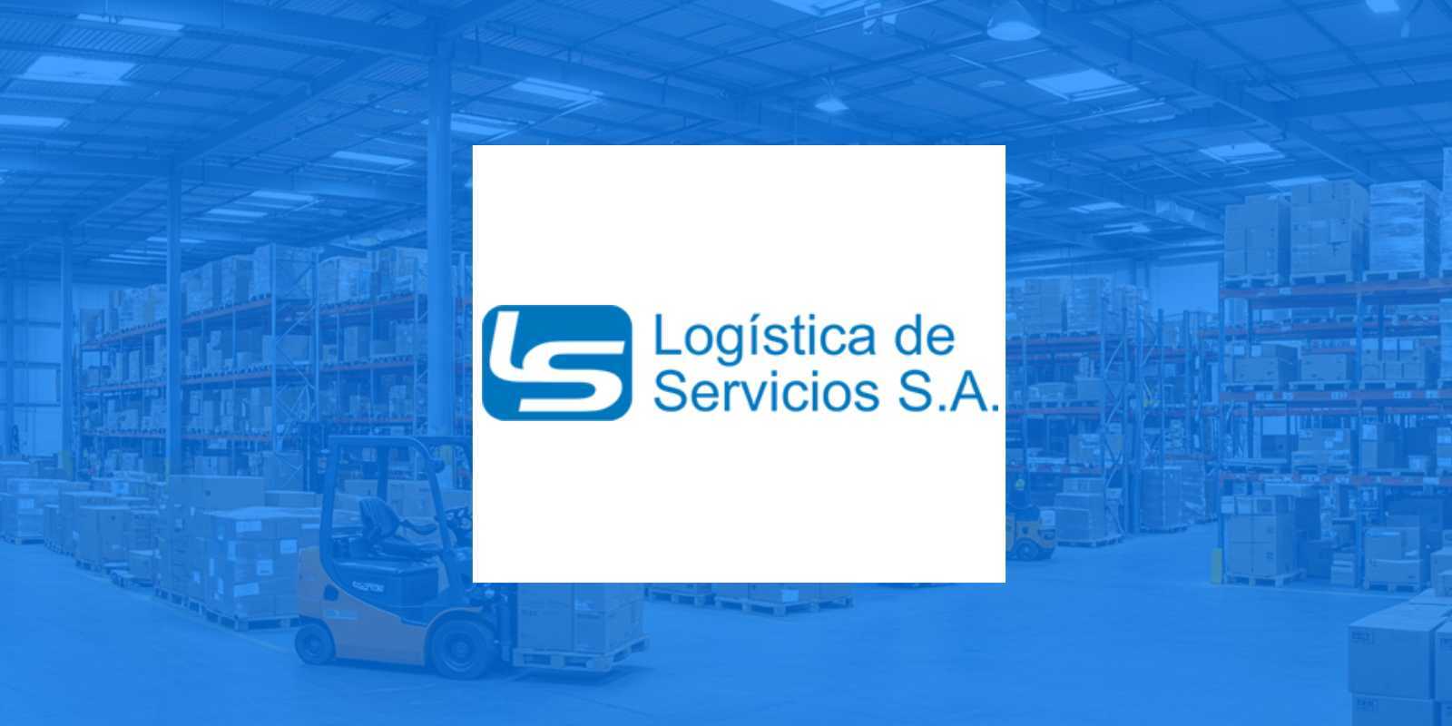 portada logistica de servicios logo fondo almacen